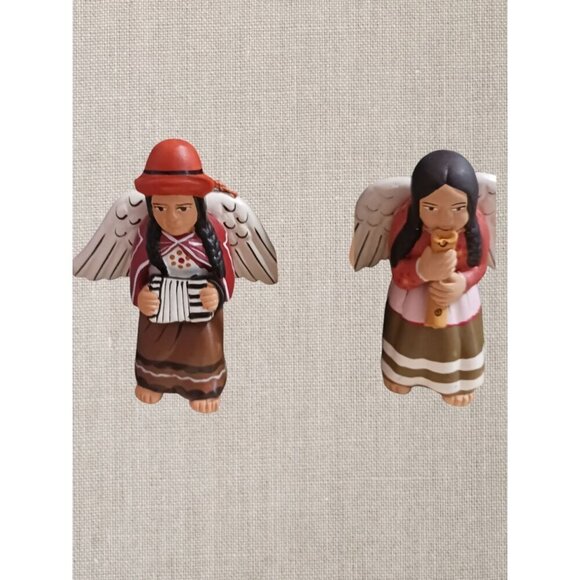 Roman Inc. 2003 Angel Figurines With Instruments & Fire Pit Set set of 5 - Picture 8 of 12